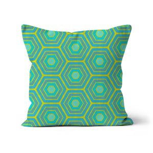 Turquoise Honeycomb Cushion