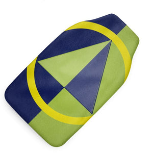 Navy Lime Diamond Hot Water Bottle