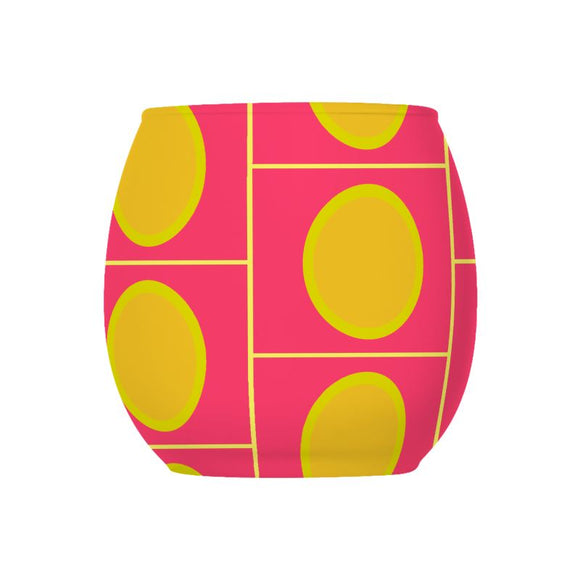Pink Yellow Sun Glass Tealight Holder