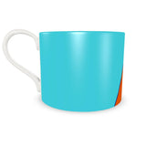 Sky Orange Diamond Bone China Cup and Saucer