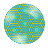 Turquoise Honeycomb Bone China Cup and Saucer
