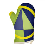 Navy Lime Diamond Luxury Oven Glove