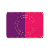 Pink Gold Rings Leather Card Case