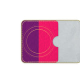 Pink Gold Rings Leather Card Case