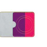 Pink Gold Rings Leather Card Case