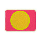 Pink Yellow Sun Leather Card Case
