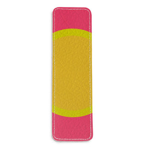 Pink Yellow Sun Leather Bookmark