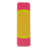 Pink Yellow Sun Leather Bookmark