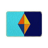 Sky orange Diamond Leather Card Case
