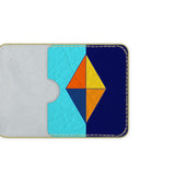 Sky orange Diamond Leather Card Case