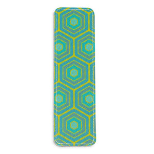 Turquoise Honeycomb Leather Bookmark
