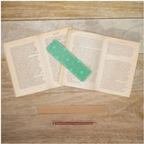 Turquoise Honeycomb Leather Bookmark