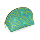Turquoise Honeycomb Shell Leather Pouch