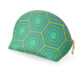 Turquoise Honeycomb Shell Leather Pouch