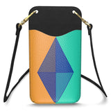 Orange Sky Diamond Leather Phone Case With Strap