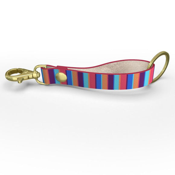 Pretty in Pink Leather Strap Keychain