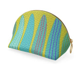 Watermelon Lime Shell Leather Pouch