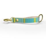 Watermelon Lime Leather Strap Keychain
