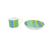Watermelon Lime Bone China Cup and Saucer Set
