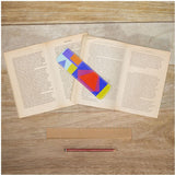Square Pink Diamond Leather Bookmark