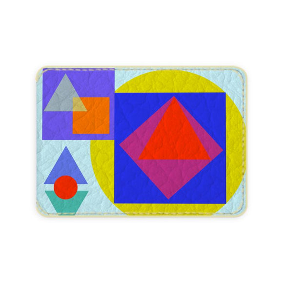 Square Pink Diamond Leather Card Case