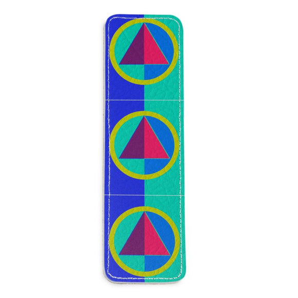 Sky Pink Diamond Leather Bookmark
