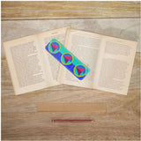 Sky Pink Diamond Leather Bookmark