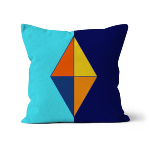 Sky Orange Diamond Cushion