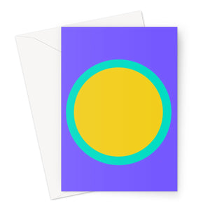 Purple Yelllow Sun Fine Art Card