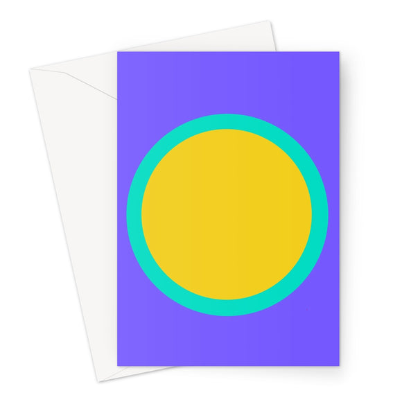 Purple Yelllow Sun Fine Art Card