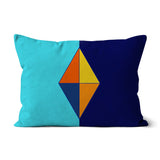 Sky Orange Diamond Cushion