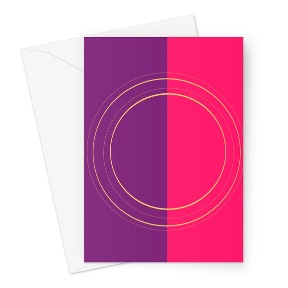 Pink Gold Rings Fine Art Card