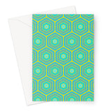 Turquoise Honeycomb Fine Art Card