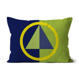 Navy Lime Diamond Luxury Cushion