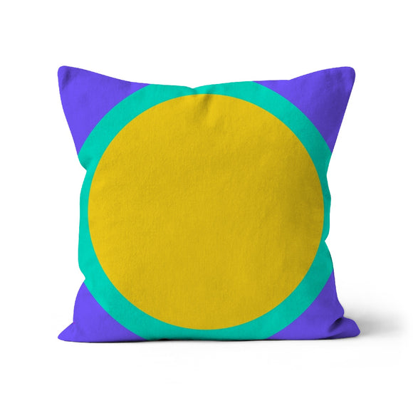 Purple Yelllow Sun Luxury Cushion