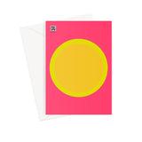 Pink Yellow Sun Fine Art Card