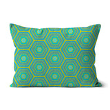 Turquoise Honeycomb Cushion