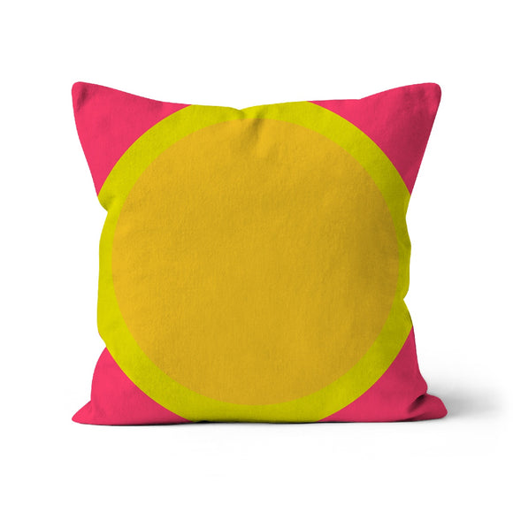 Pink Yellow Sun Cushion