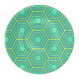 Turquoise Honeycomb Bone China Expresso Cup and Saucer