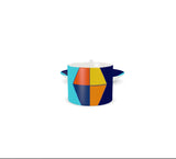 Sky Orange Diamond Bone China Cup and Saucer