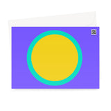 Purple Yelllow Sun Fine Art Card