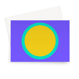 Purple Yelllow Sun Fine Art Card
