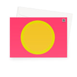 Pink Yellow Sun Fine Art Card