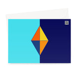 Sky Orange Diamond Fine Art Card