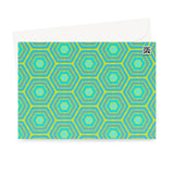 Turquoise Honeycomb Fine Art Card