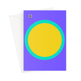 Purple Yelllow Sun Fine Art Card