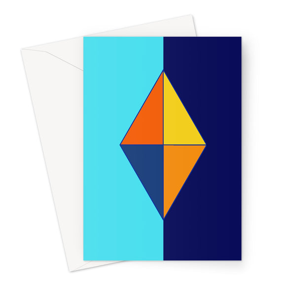 Sky Orange Diamond Fine Art Card