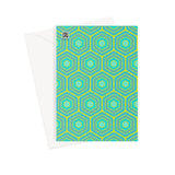 Turquoise Honeycomb Fine Art Card